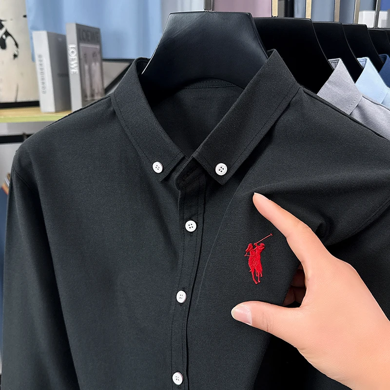 Winter Heavyweight Embroidered Sweatshirt Men's Round-Neck Thickened Fluffy Fleece Casual Brand One-Piece Fleece Knitwear - Image 6